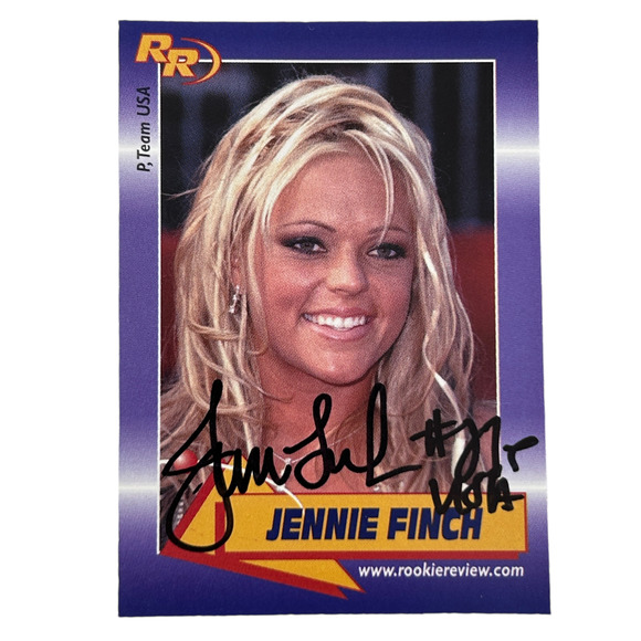 Jennie Finch Autographed Trading Card 2003 Rookie Review Signed Authenticated - Picture 1 of 10